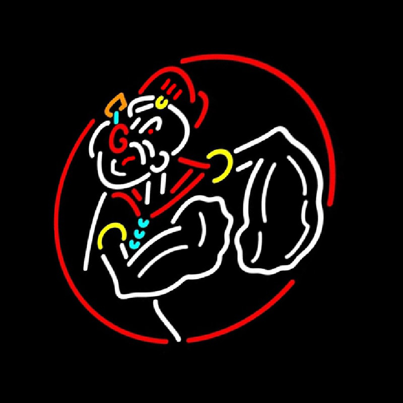 Popeye Sailor Anchor Tattoo Neonkyltti