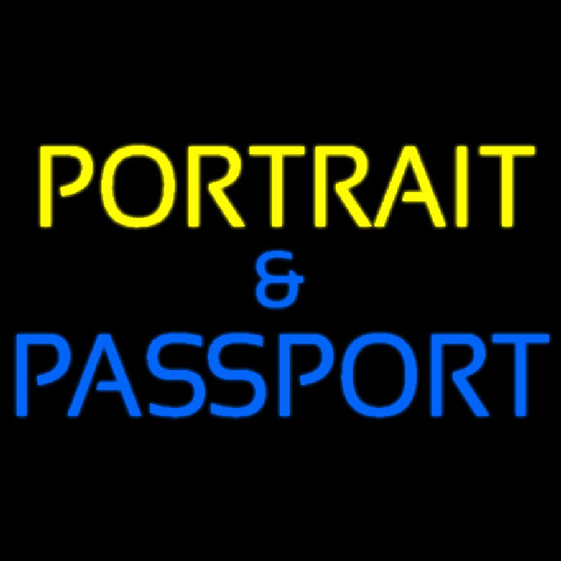Portrait And Passport Neonkyltti