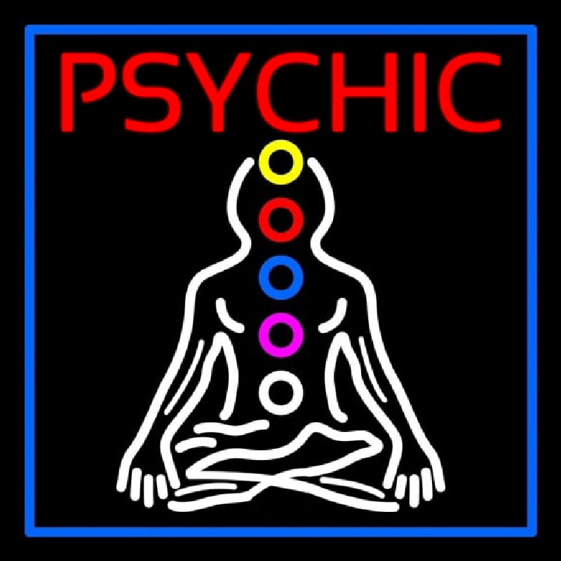 Psychic Health Blue Border Neonkyltti