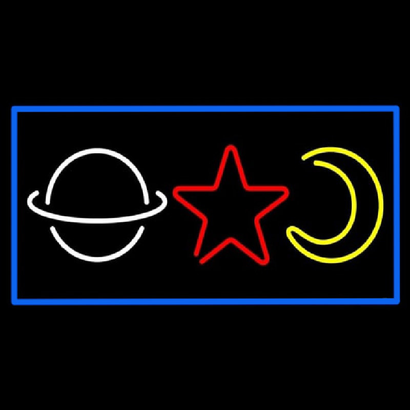Psychic Logos Blue Border Neonkyltti