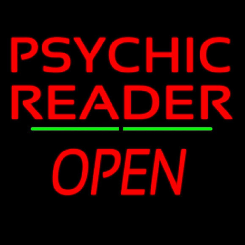 Psychic Reader Green Line Open Neonkyltti