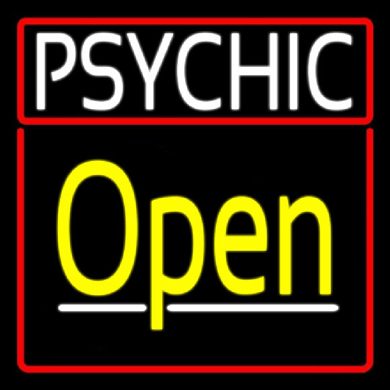 Psychic Red Border Yellow Open Neonkyltti