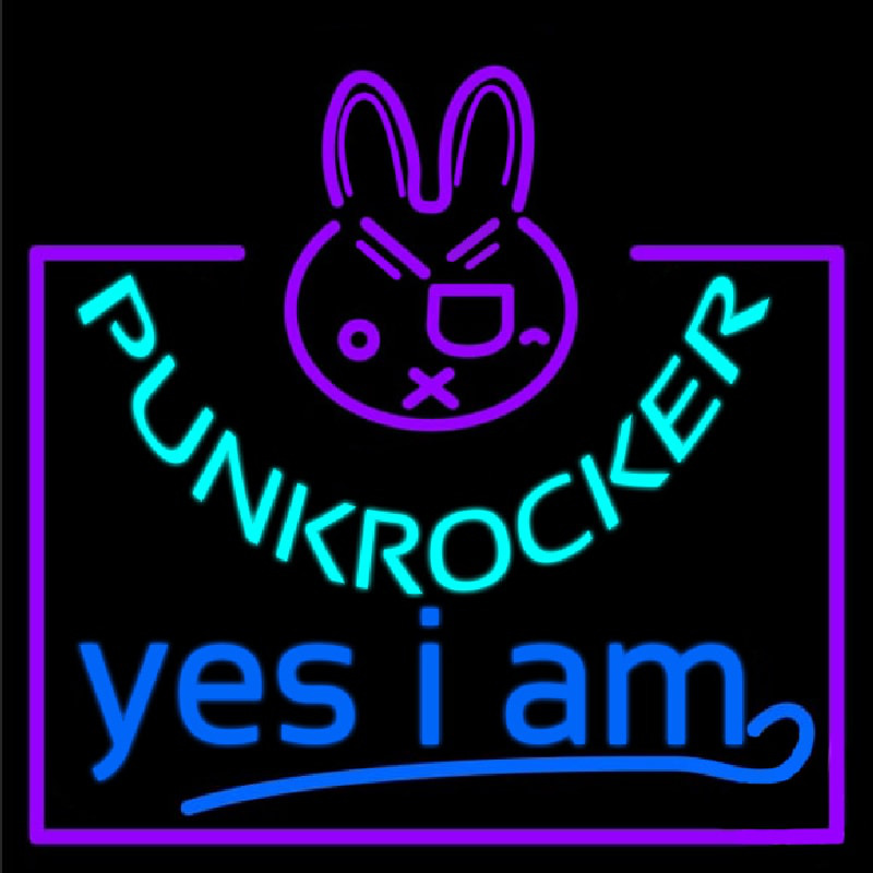 Punkrocker Yes I Am Neonkyltti