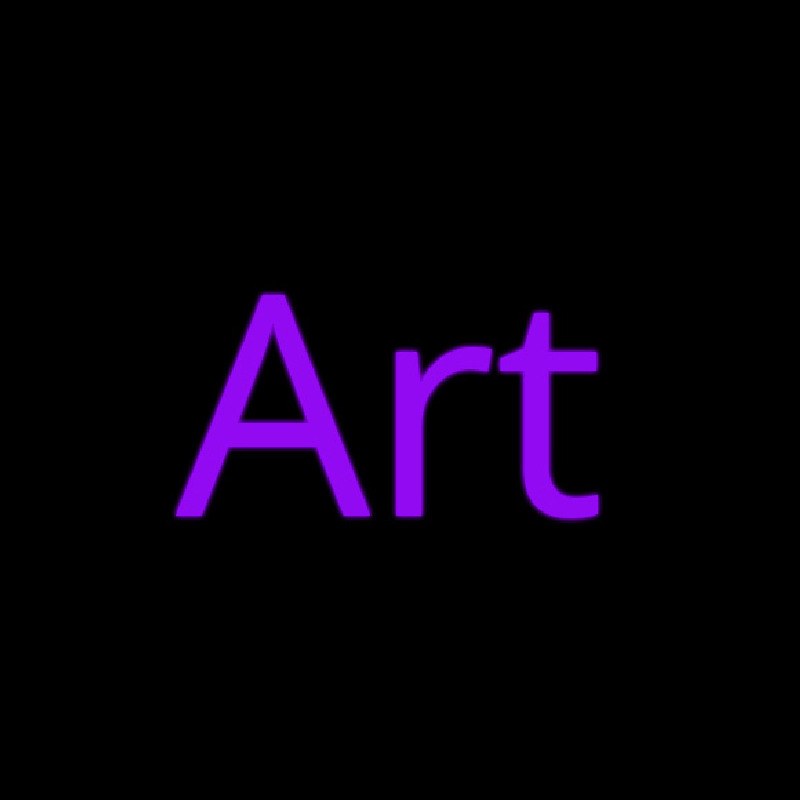 Purple Art Cursive Neonkyltti