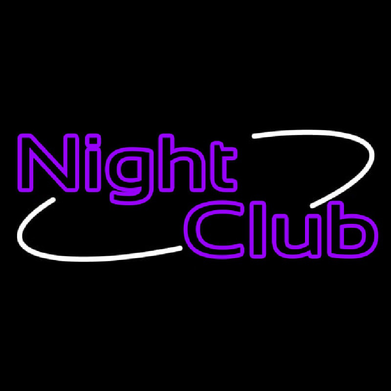 Purple Block Night Club Neonkyltti