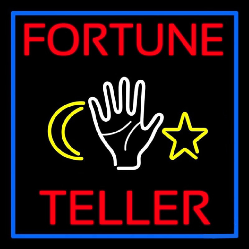 Purple Fortune Teller With Logo Neonkyltti