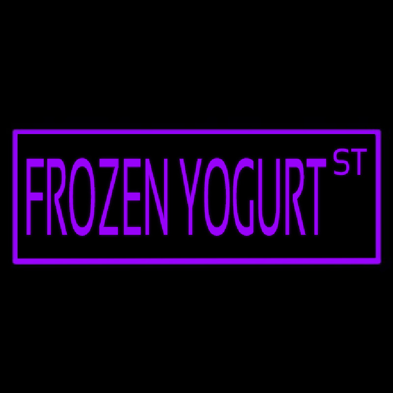 Purple Frozen Yogurt Neonkyltti