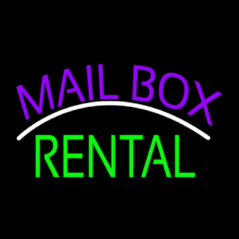 Purple Mailbo  Green Rental Block Neonkyltti