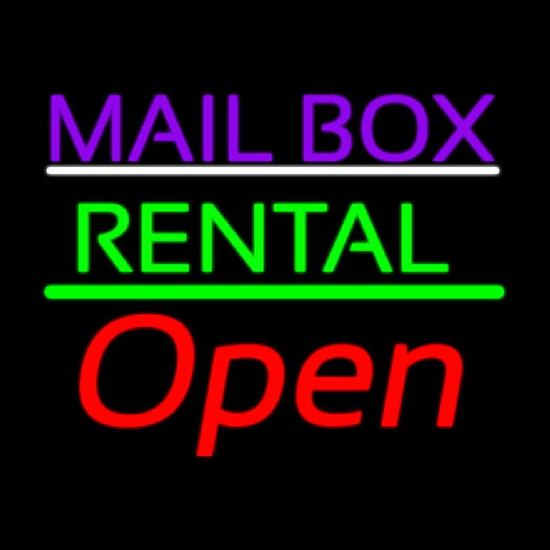 Purple Mailbo  Green Rental With Open Neonkyltti