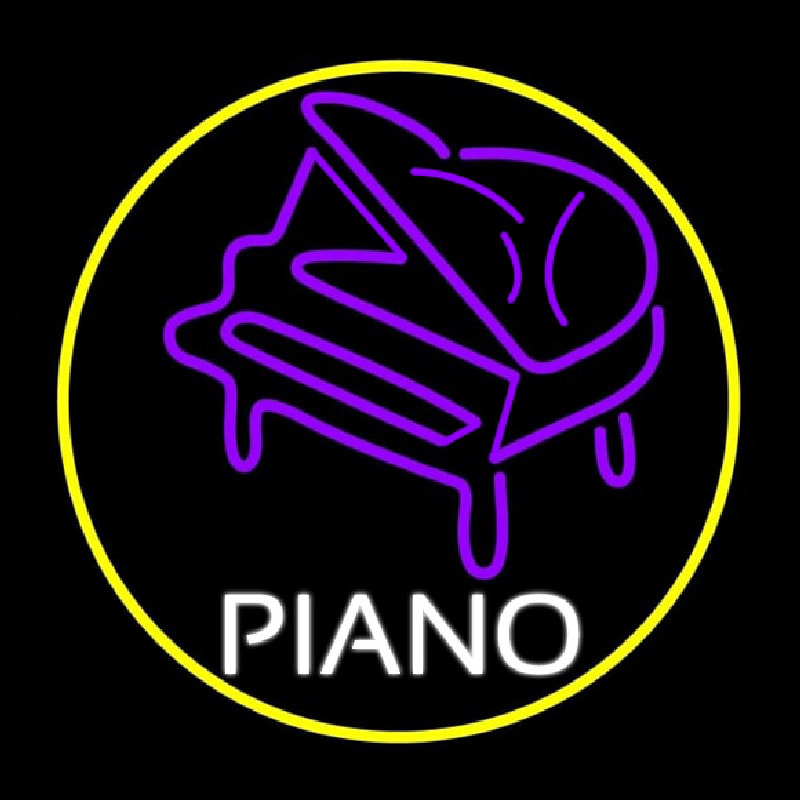 Purple Piano Neonkyltti