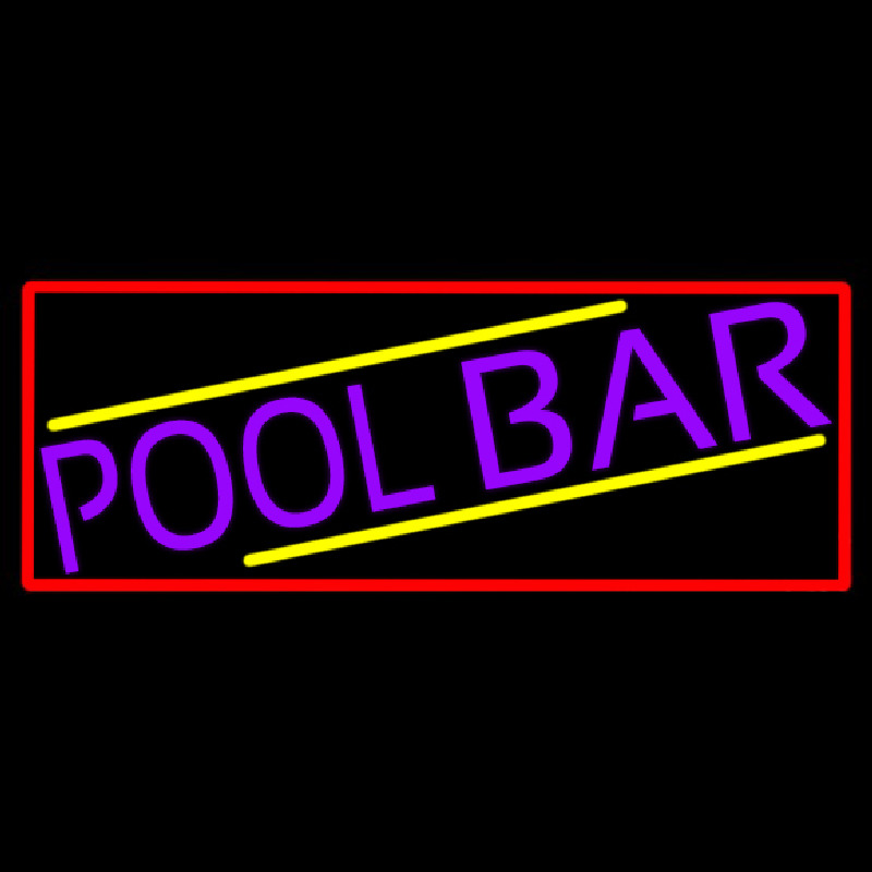 Purple Pool Bar With Red Border Neonkyltti