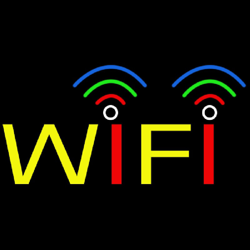 Rainbow Wifi Block Neonkyltti