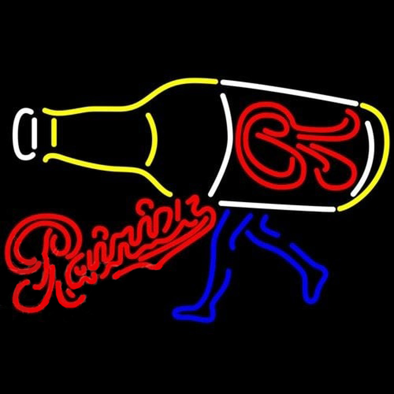 Rainier Walking R Bottle Beer Sign Neonkyltti