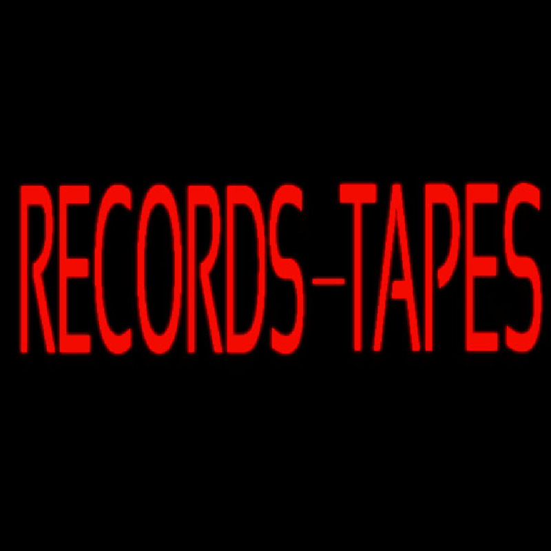 Records Tapes Neonkyltti