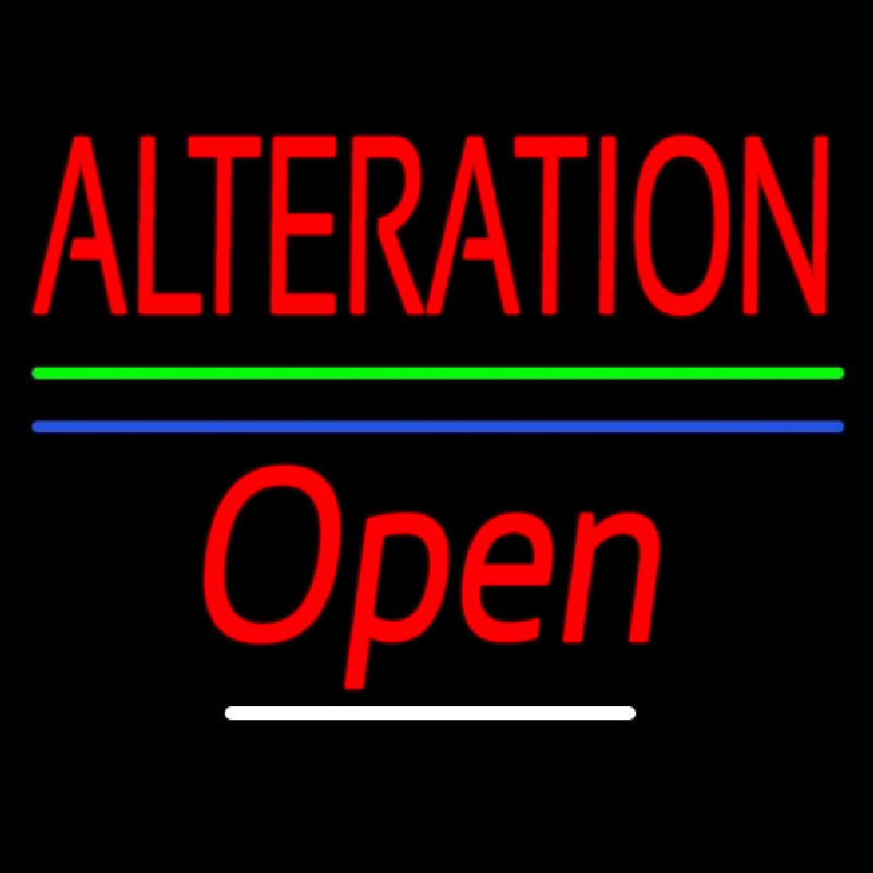 Red Alteration Open Blue Green Line Neonkyltti