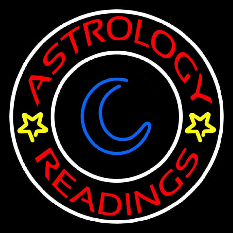 Red Astrology Readings White Border Neonkyltti