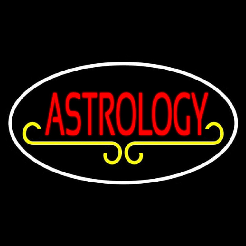 Red Astrology White Border Neonkyltti