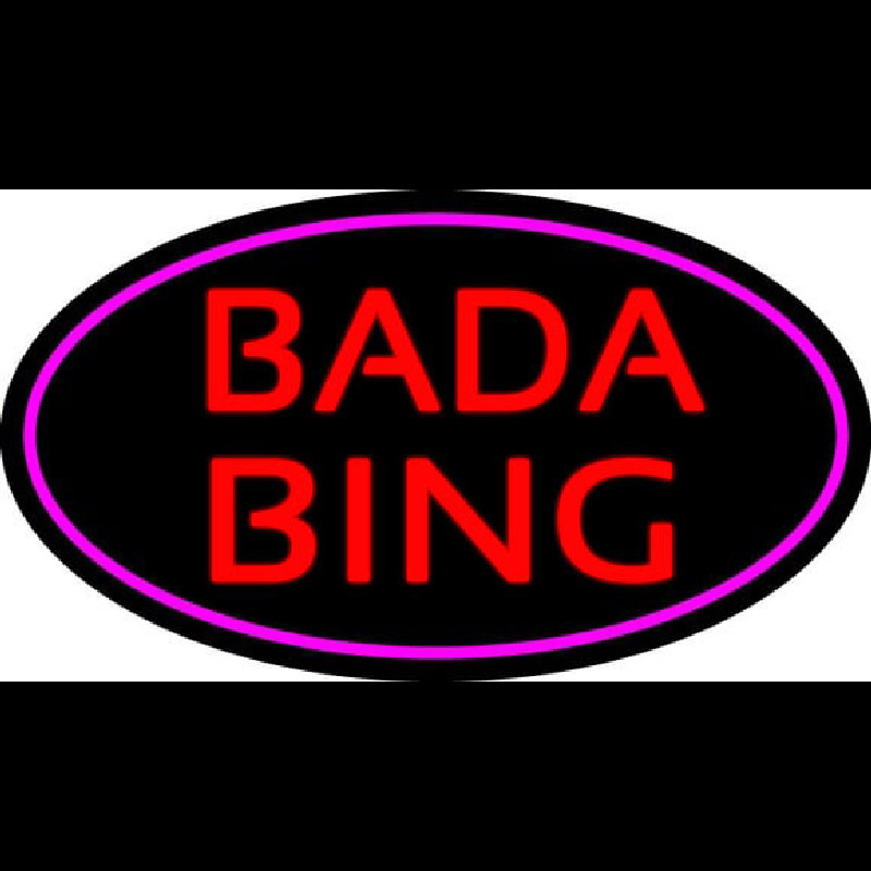 Red Bada Bing With Pink Border Club Neonkyltti