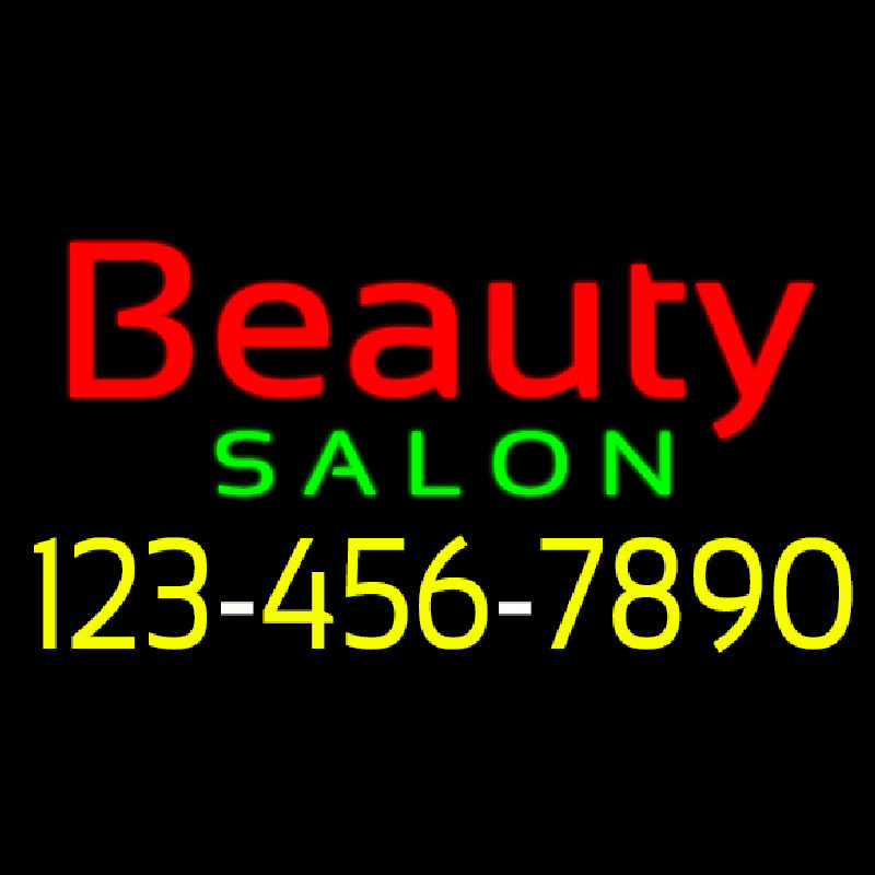 Red Beauty Salon With Phone Number Neonkyltti