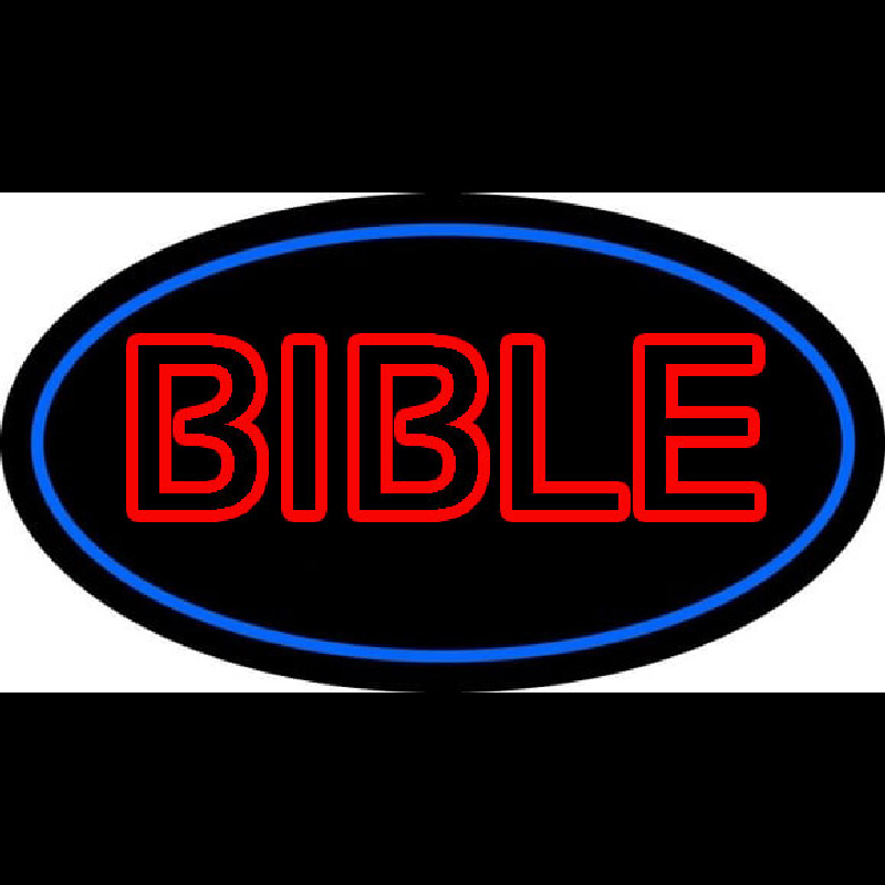 Red Bible Blue Border Neonkyltti