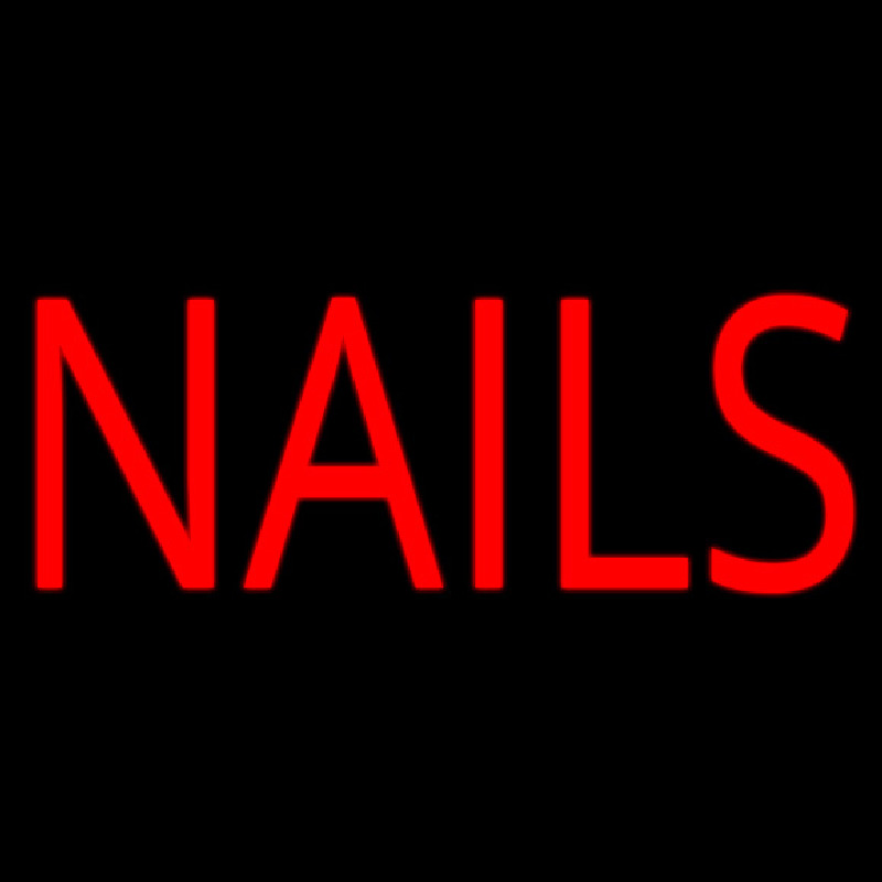 Red Block Nails Neonkyltti