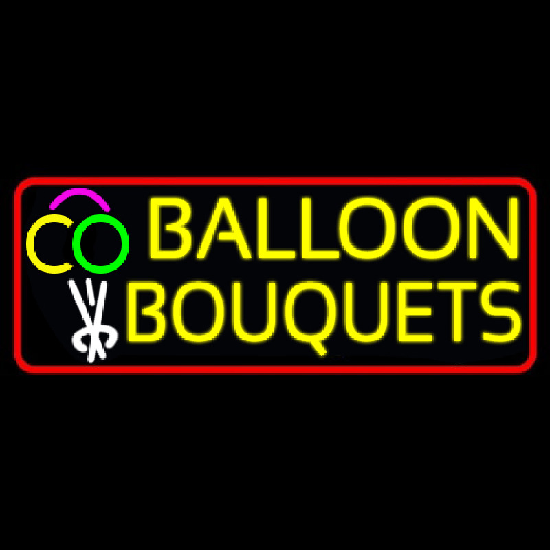 Red Border Balloon Bouquets Neonkyltti