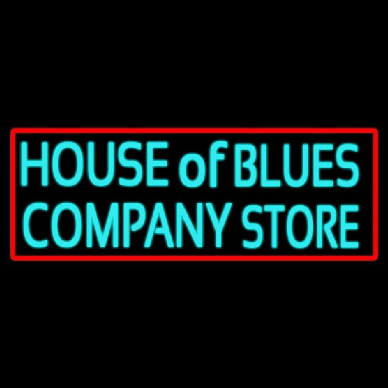 Red Border House Of Blues Company Store Neonkyltti