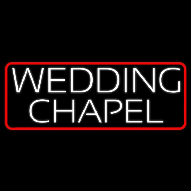 Red Border Wedding Chapel Neonkyltti