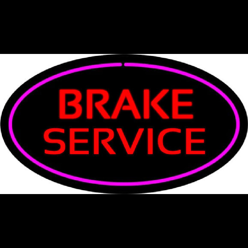 Red Brake Service Purple Oval Neonkyltti