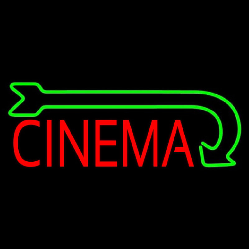 Red Cinema With Green Arrow Neonkyltti