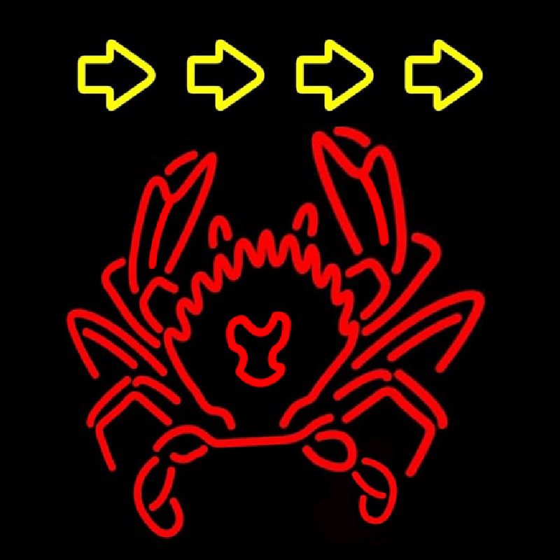 Red Crab Logo Neonkyltti