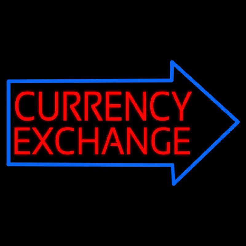 Red Currency E change With Arrow Neonkyltti