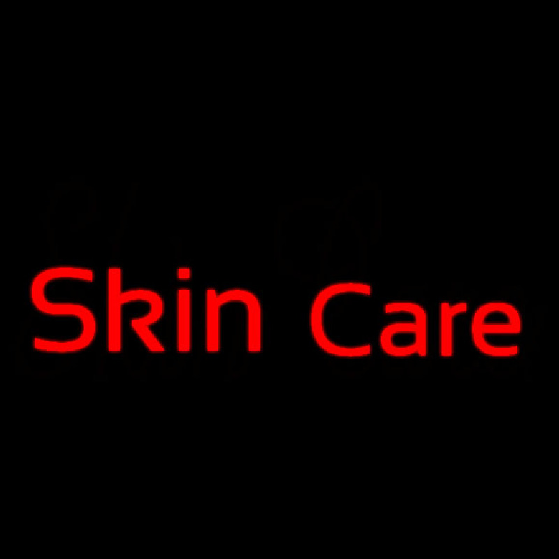 Red Cursive Skin Care Neonkyltti