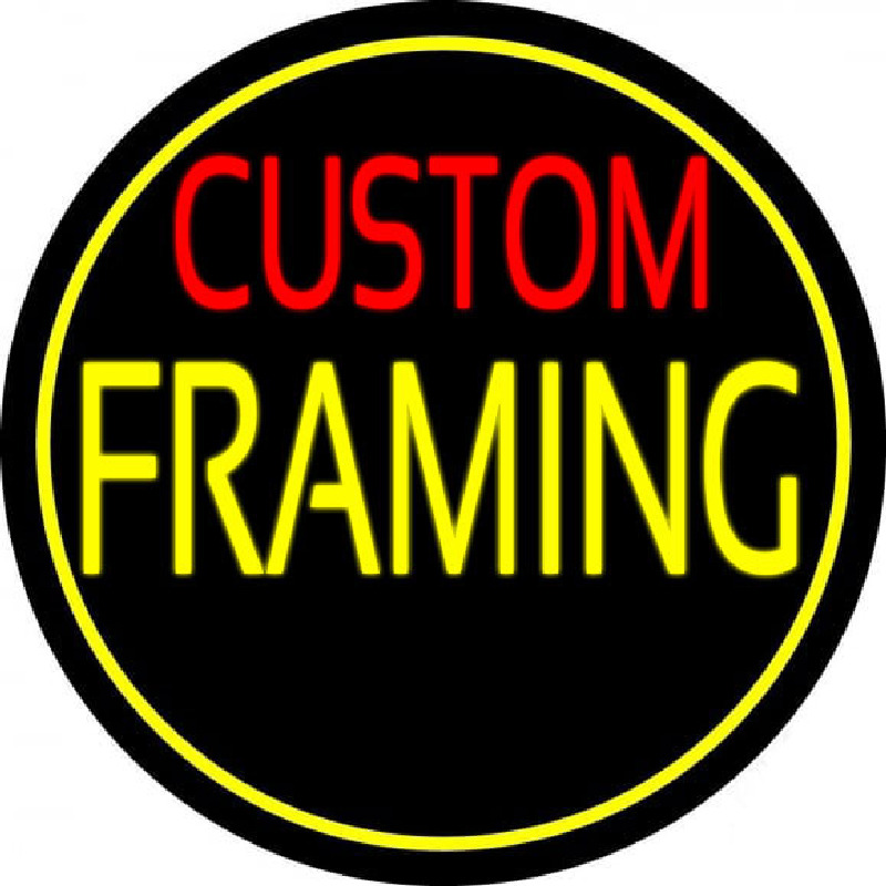 Red Custom Yellow Framing With Circle Neonkyltti