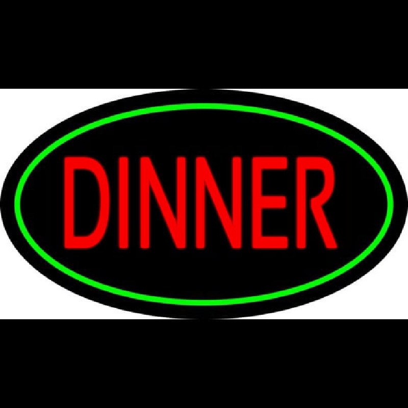 Red Dinner Oval Green Neonkyltti