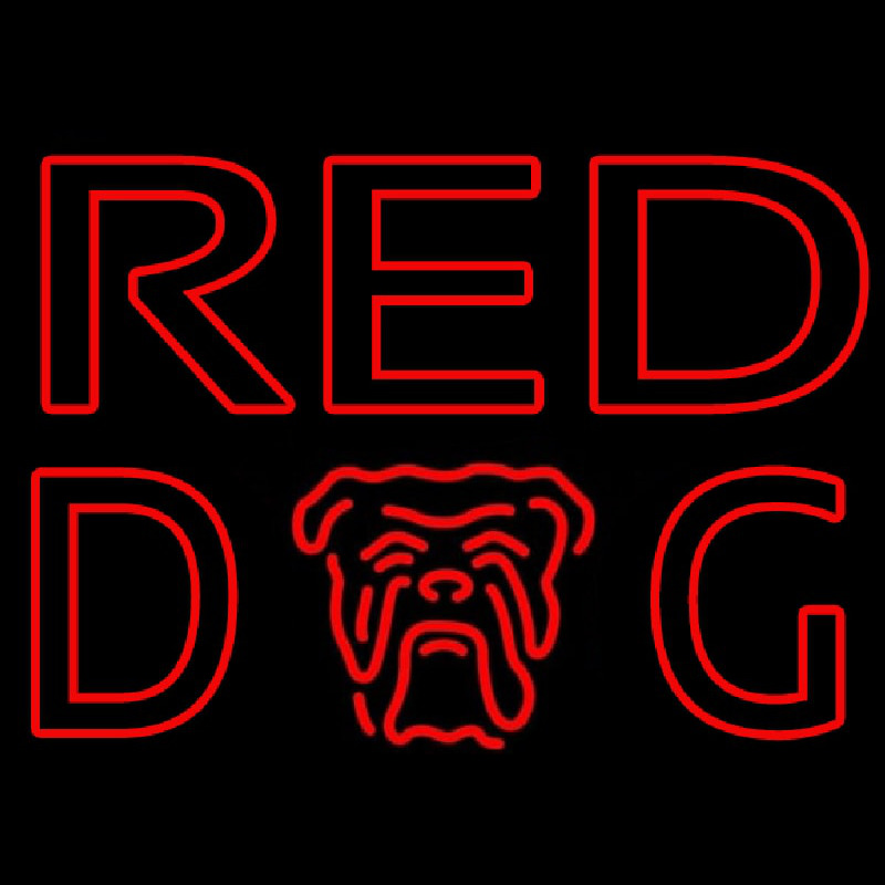 Red Dog Beer Sign Neonkyltti