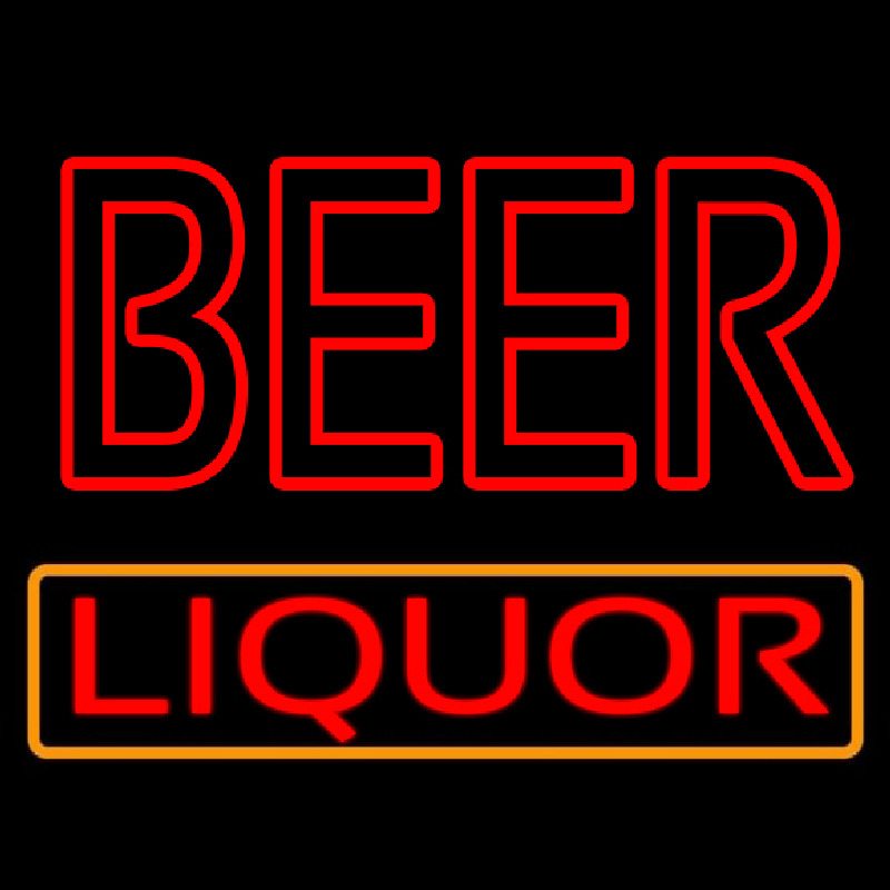 Red Double Stroke Beer Liquor Neonkyltti