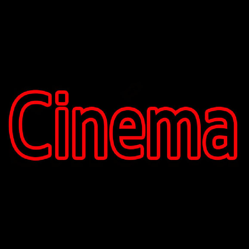 Red Double Stroke Cinema Neonkyltti