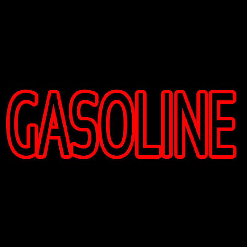 Red Double Stroke Gasoline Neonkyltti