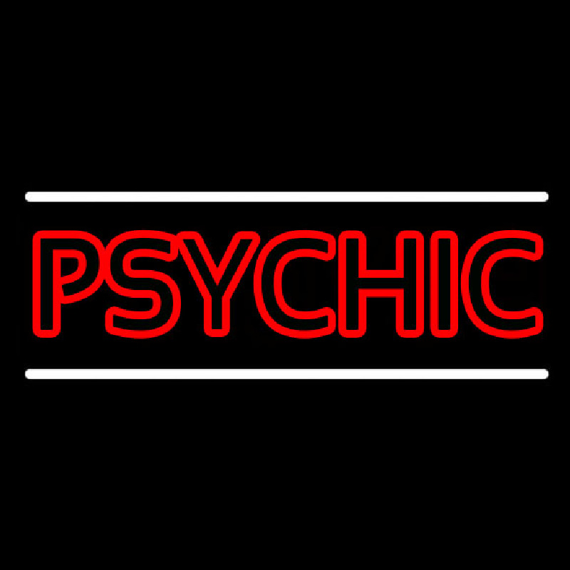 Red Double Stroke Psychic White Line Neonkyltti