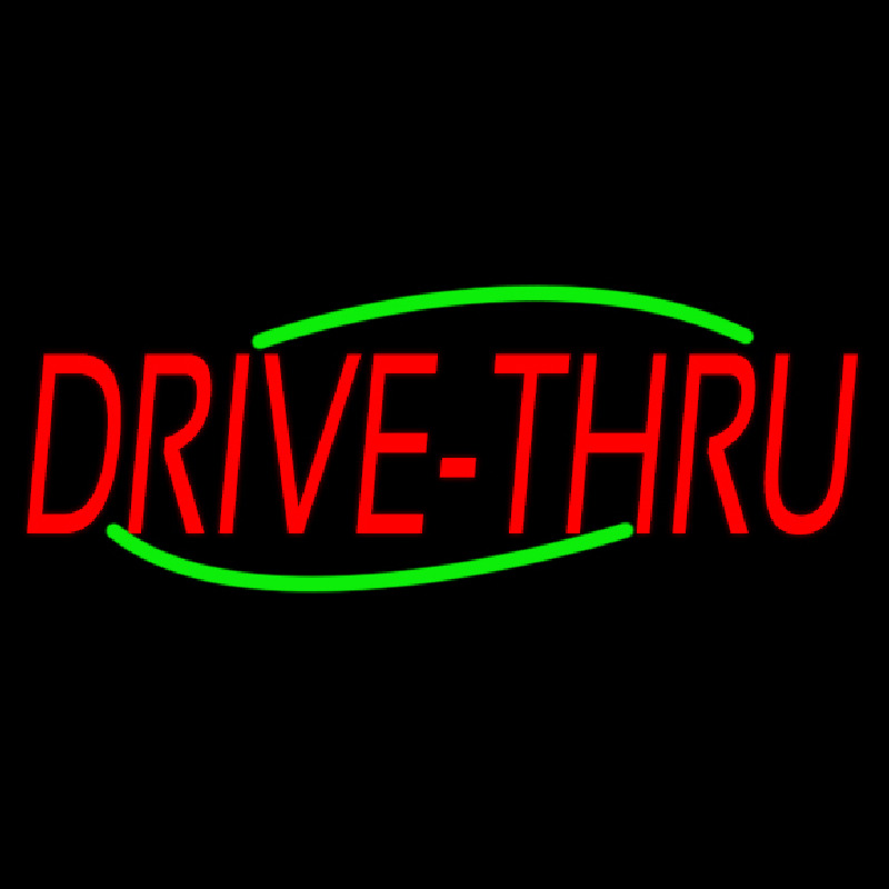 Red Drive Thru Neonkyltti