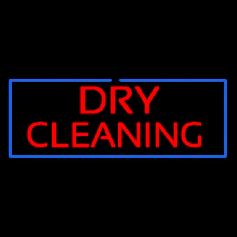 Red Dry Cleaning Blue Border Neonkyltti