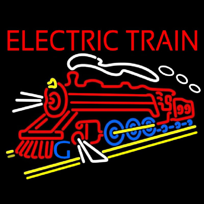 Red Electric Train Logo Neonkyltti