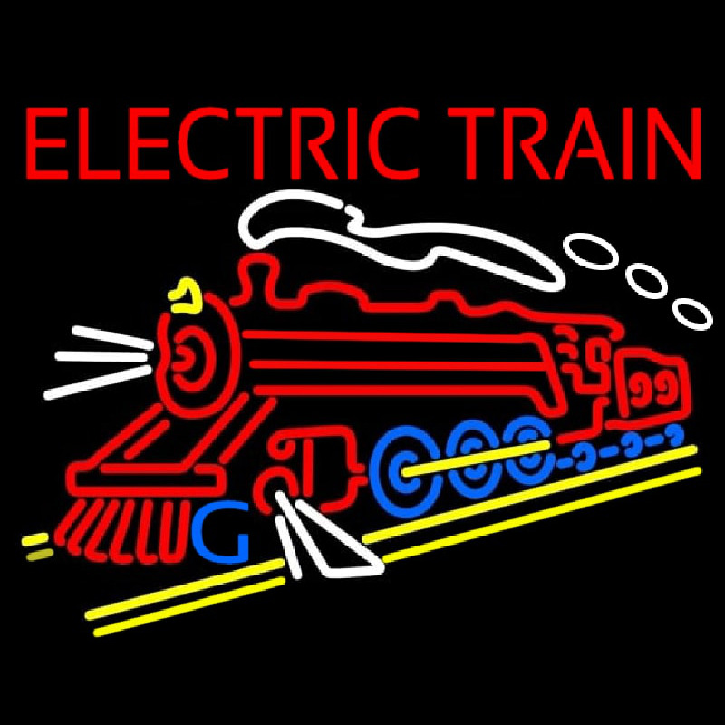 Red Electric Train Logo Neonkyltti