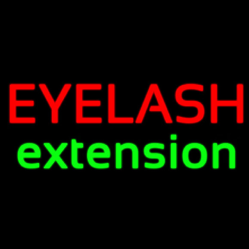 Red Eyelash Green E tension Neonkyltti