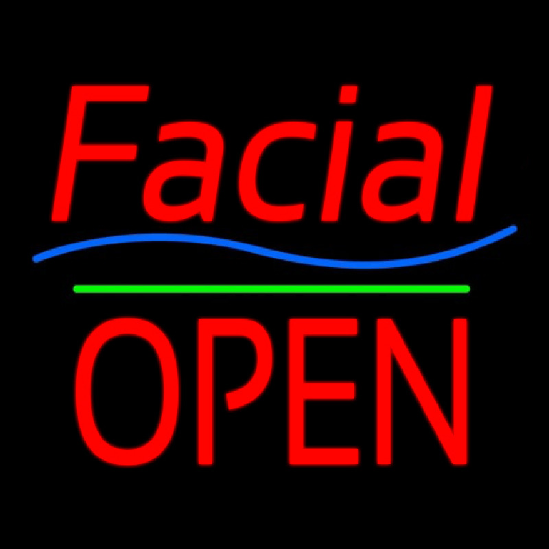 Red Facial Block Open Neonkyltti