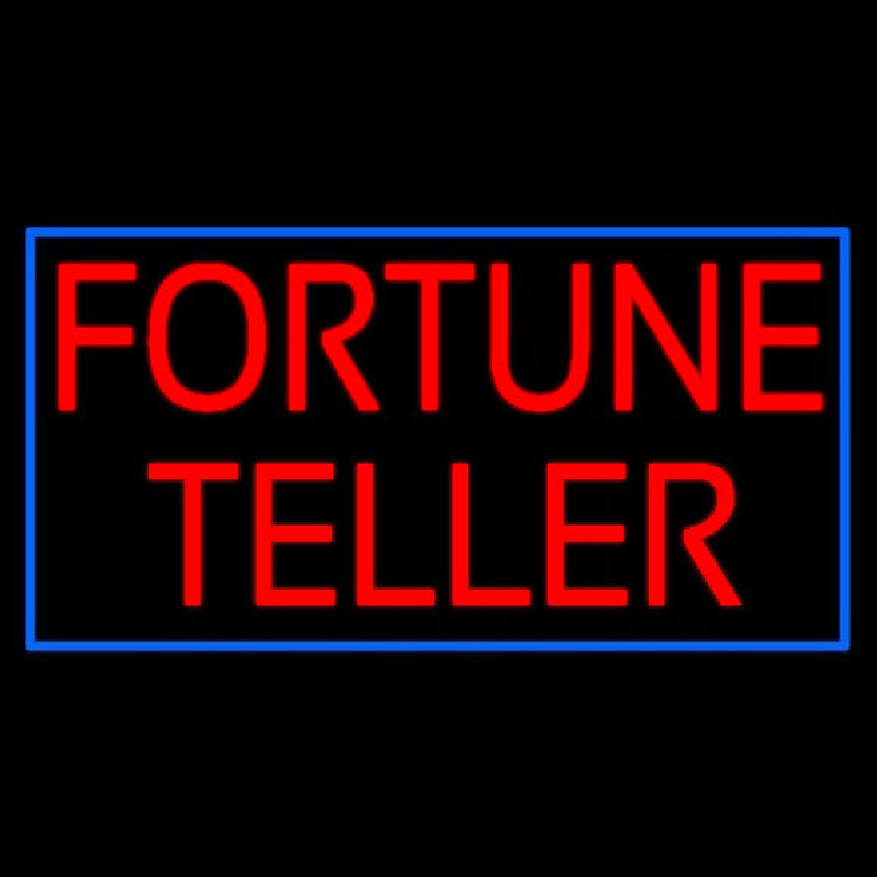 Red Fortune Teller Blue Border Neonkyltti