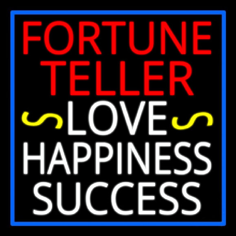 Red Fortune Teller White Love Happiness Success Neonkyltti