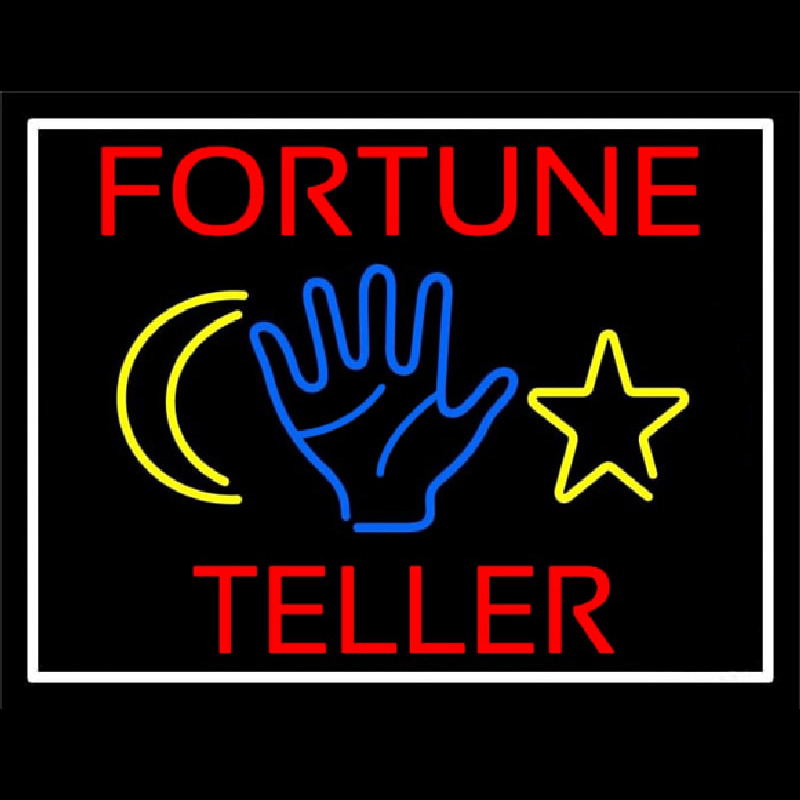 Red Fortune Teller With Logo Neonkyltti