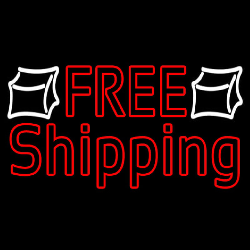Red Free Shipping Neonkyltti